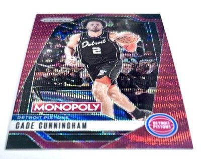 2024-25 Prizm Monopoly Cade Cunningham Ruby Red Wave Refractor SP