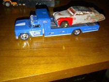 Hot Wheels Purple Passion Barn Find 3 Piece Set Stock Transporter 1 custom Merc