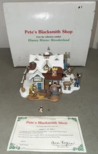 Danbury Mint Disney Winter Wonderland  Pete's Blacksmith Shop Lighted 