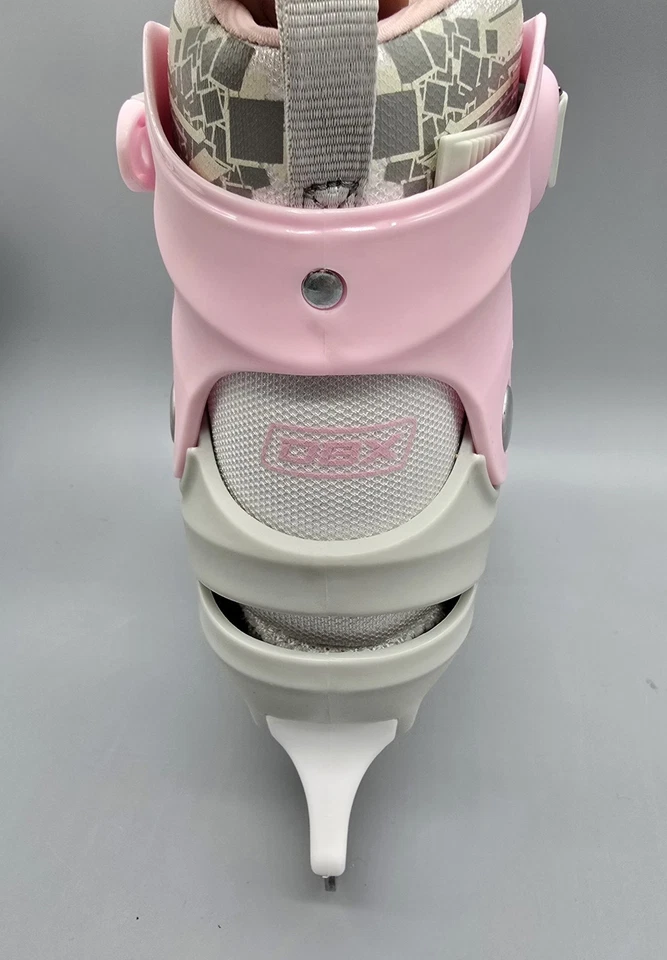 Patins de gelo ajustáveis congelamento rosa e branco DBX meninas tamanhos 1 - 5 PVF3CFY6 ajuste - Imagem 4 de 4