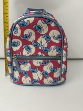 Disney Lilo Stitch Mini Backpack Bag Red And Blue With Adjustable Strap