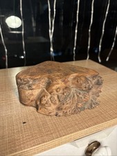 Vintage Decorative Lidded Natural Form Burlwood Burl Wood Trinket Box