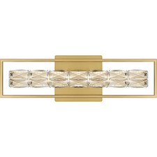 Quoizel Dazzle LED 24" Bath Light, Soft Gold/Clear Crystal Glass - PCDZ8524SGD