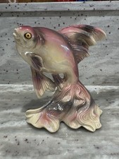 Beautiful vintage 1950's Jema Holland 182 lustreware Pink & Pearl Coloured fish