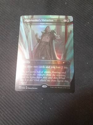 FOIL Night's Whisper / Nightfeeder's Visitation MTG Secret Lair Castle Dracula 