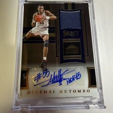 Dikembe Mutombo 2017-18 Panini Select Auto Jersey Patch /149 #AM-DKM HOF Nuggets