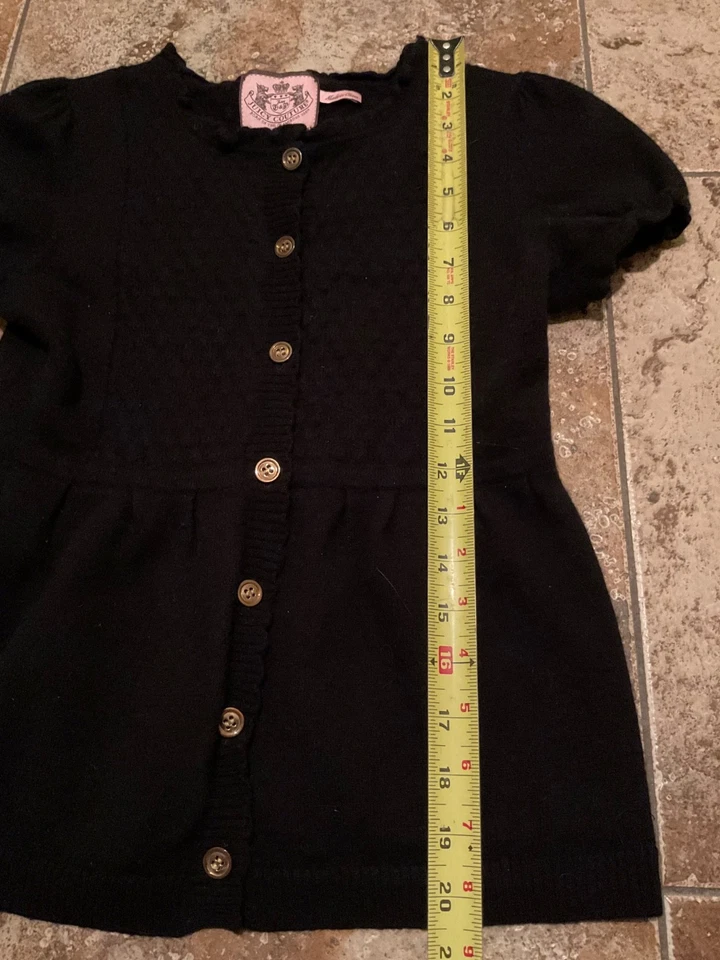 CÁRDIGAN JUICY COUTURE NEGRO MANGA CORTA (TALLA S) Foto 2 de 4
