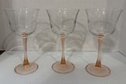 3 Cristal D'Arques Durand Luminarc AMERICANA Rose Pink Stem Clear Goblets 7” — photo 1