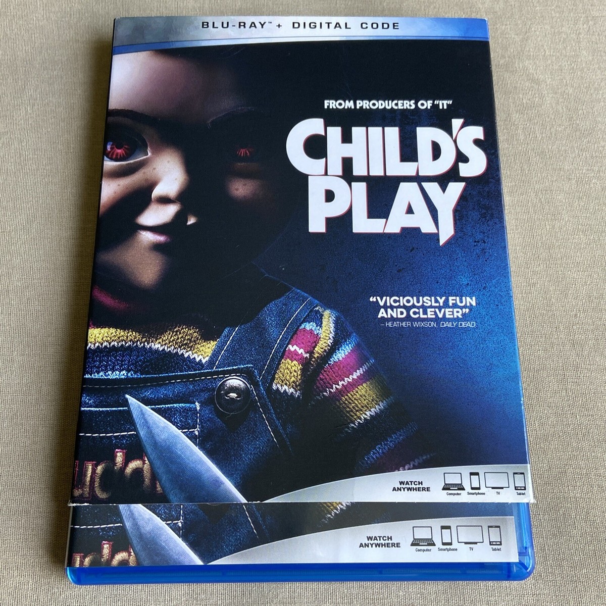 Child's Play (Blu-ray 2019 Remake w/ Slipcover) Chucky Doll