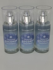 Bath Body Works Frosted Coconut Snowball Travel Mist x3 -scratched caps