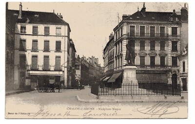 CHALON SUR SAONE - Saône & Loire - CPA 71 - Place Statue Nicéphore Niepce