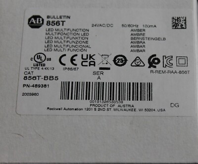 856T-BB5 ALLEN BRADLEY LIGHT MODULE 70 MM STACK LIGHT NEW