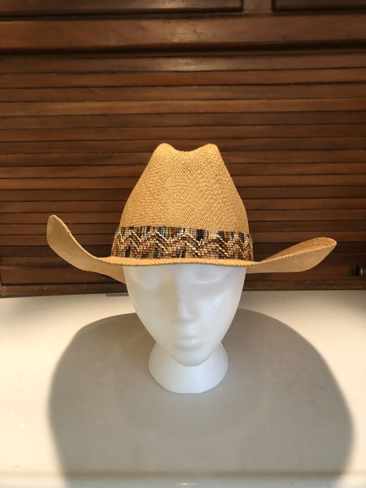 Vintage Larry Mahan's Hand Woven Cowboy Hat New S… - image 1