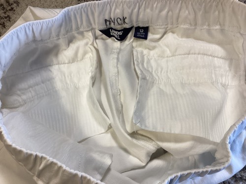 Lands' End Women's White Pull-On Stretch Pants 98/2 Cotton/Spandex Size 12 - Picture 17 of 17