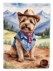 Norfolk Terrier Cowboy Western Welcome Flag Canvas House Size Dac5944Chf