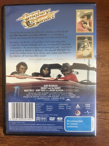 SMOKEY AND THE BANDIT DVD 1977 LIKE NEW REGION 2 + 4 - Picture 2 of 4