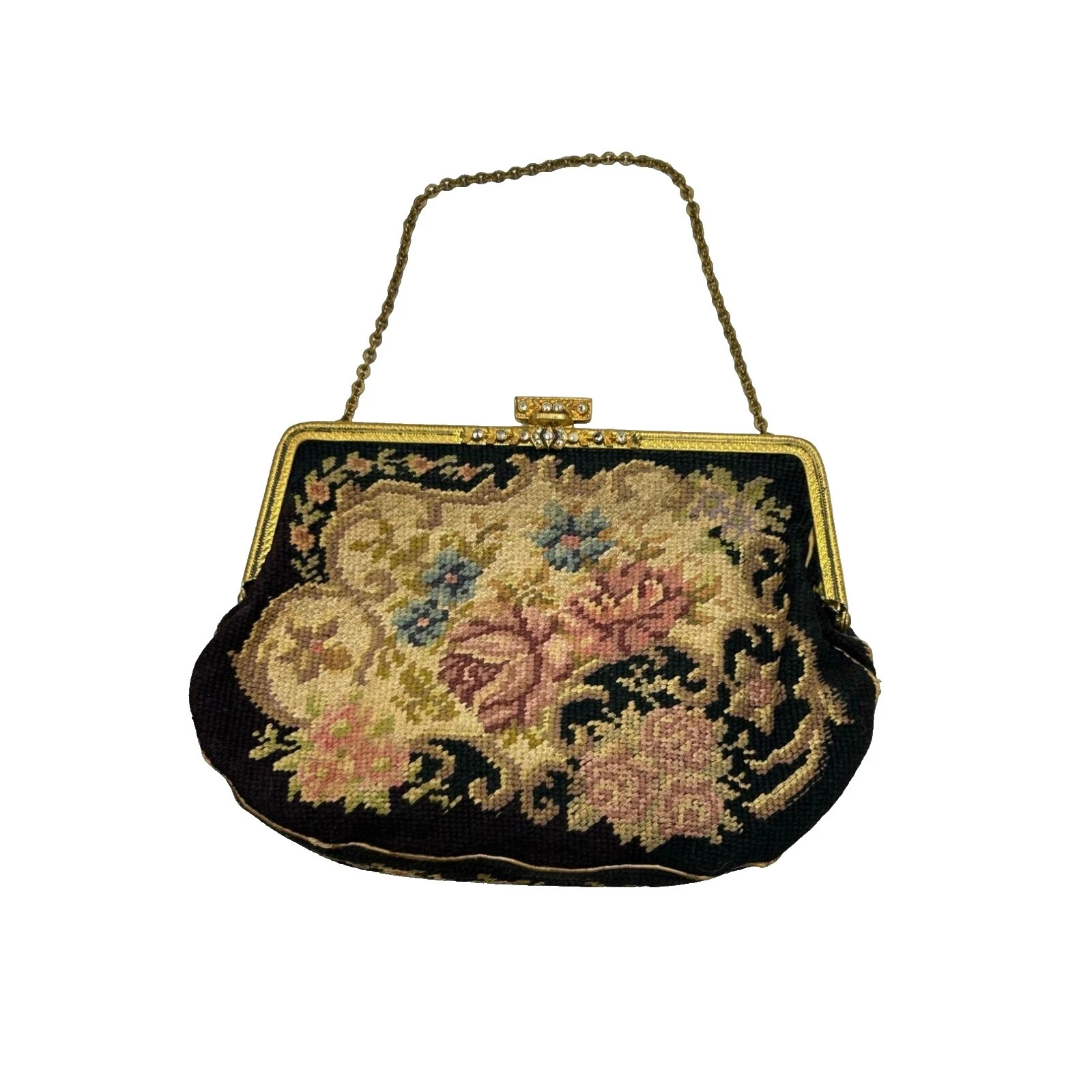 Fabric Purse Black Vintage Bags, Handbags & Cases