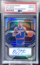 ( PSA 10 ) Obi Toppin 2020-21 Prizm RC Rookie Penmanship SP Silver Auto Knicks