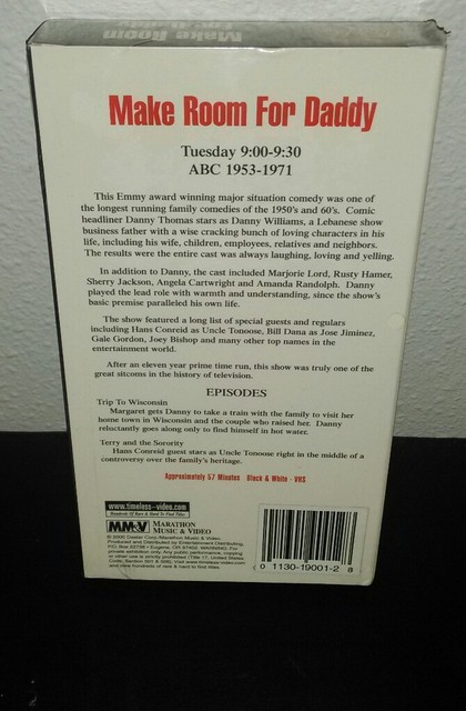 Danny Thomas Make Room For Daddy Vhs