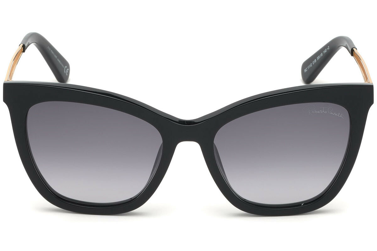 Оправа солнцезащитных очков Roberto Cavalli RC1112 Black 01B в пластиковой оправе 55-18-140 Кошачий глаз 32090₽
