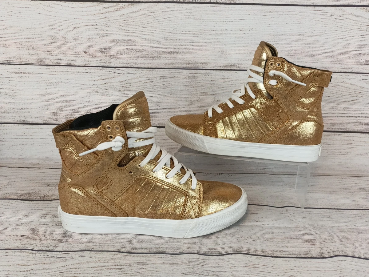 Tenis supra dorados hot sale