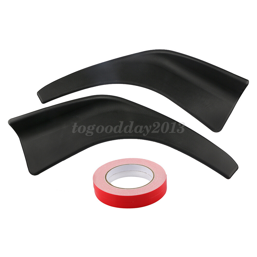 2PC Car Front Deflector Spoiler Splitter Diffuser Bumper Canard Lip