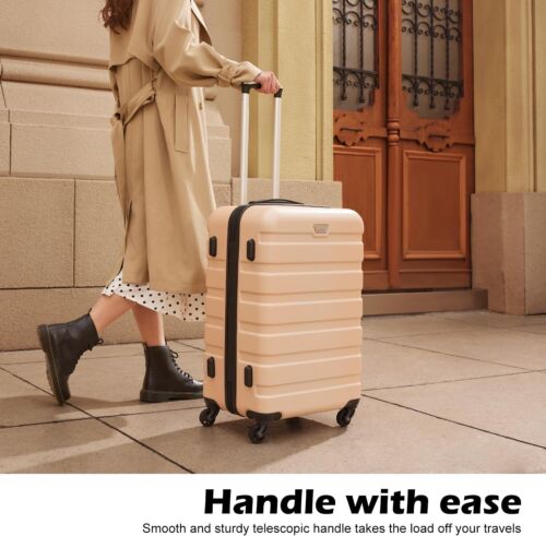 Coolife Luggage 3 Piece Set Suitcase Spinner Hardshell Lightweight TSA Lock - Picture 2 of 7