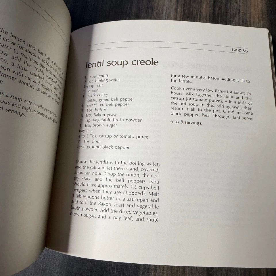 Vegetarian Epicure Cookbook by Anna Thomas, Vintage Recipes, 1972 Edition Foto 4 de 4