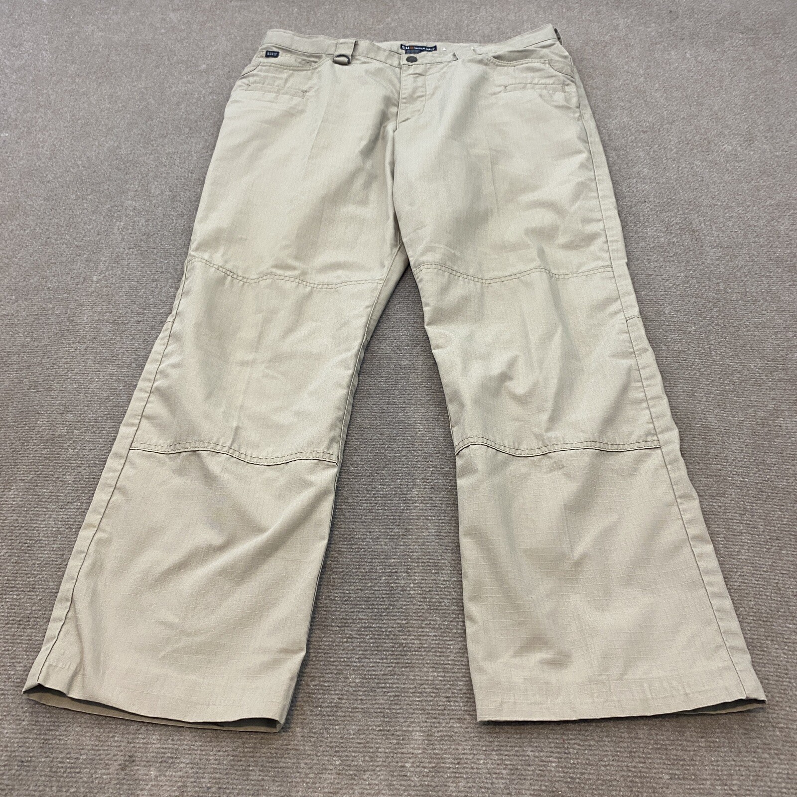 Men's 5.11 Tactical Cargo Pants 35x30 Beige Ripstop Security Outdoor Army