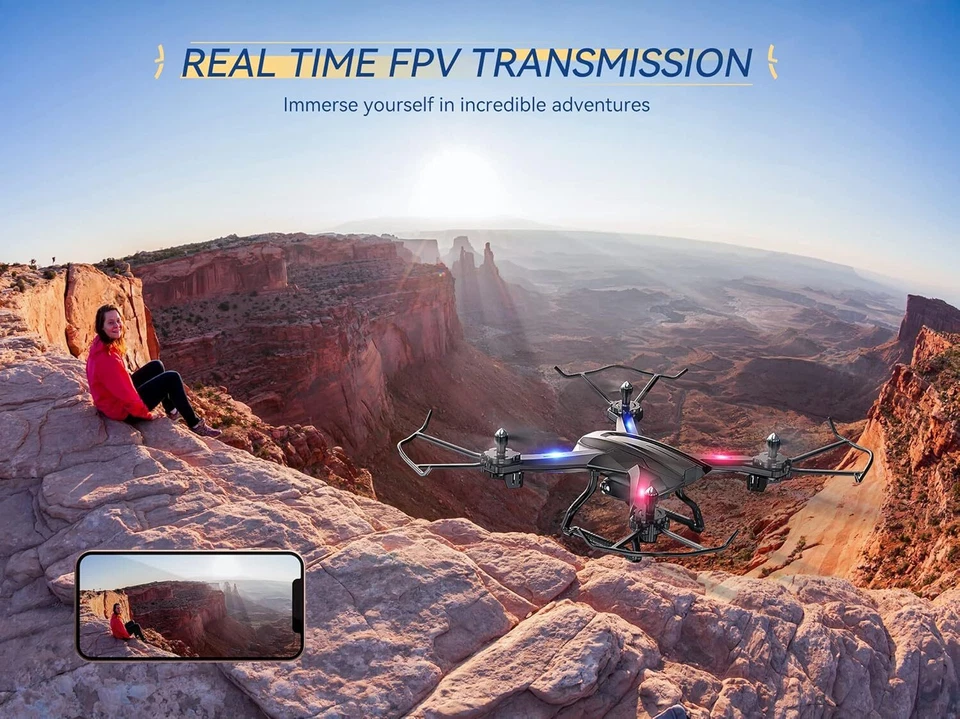 UranHub Drone with Camera for Adults HD 2K Live Video Drone for Beginners and - Image 3 of 4