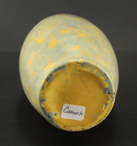 = 1920's-30's American Studio Arts & Crafts/Art Deco Celadon Mottled Glaze Vase - Picture 13 of 14