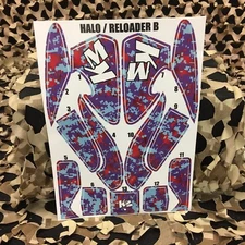 NEW KM Paintball Halo Too Loader Wrap - Digi Camo Purple/Red