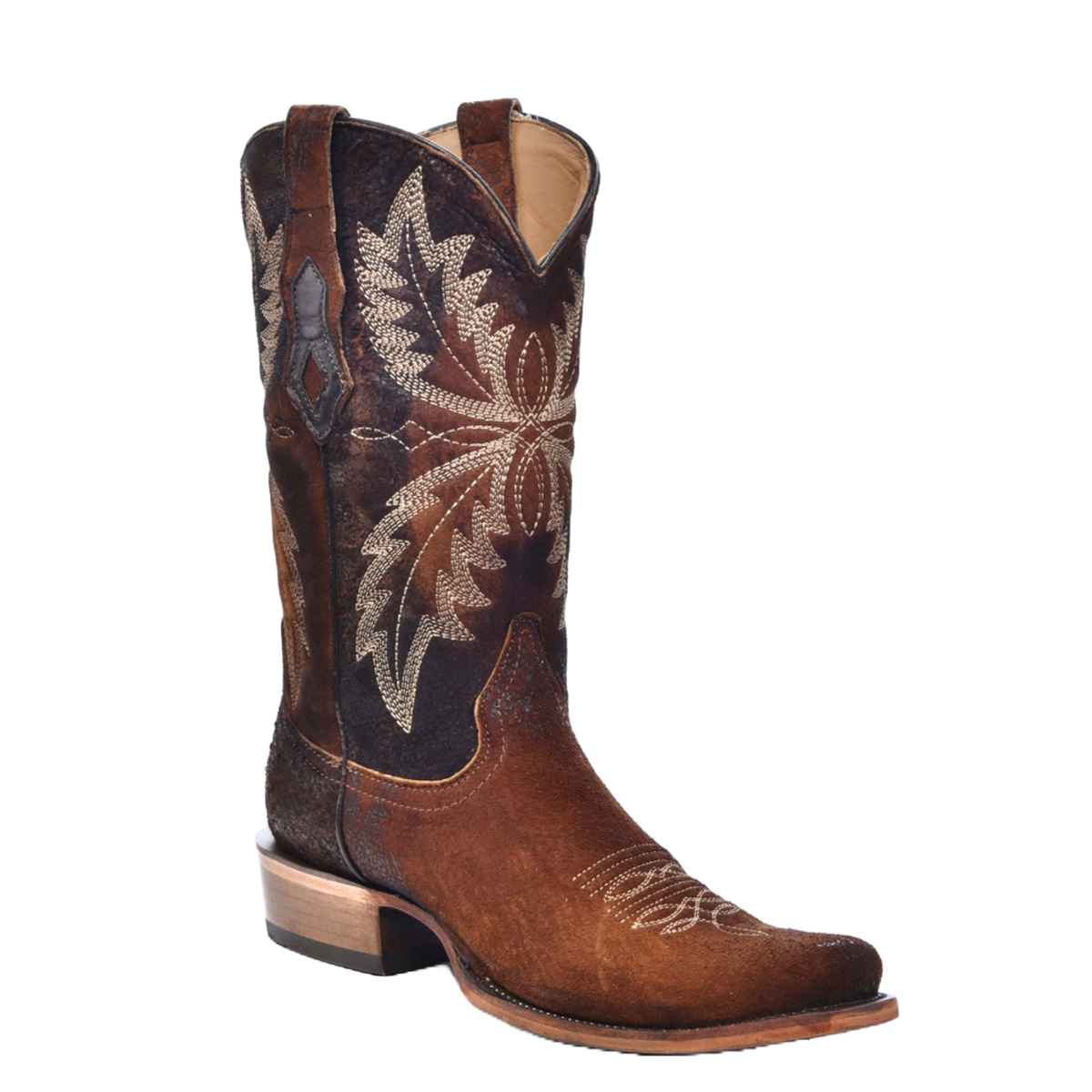 Corral Men's Chocolate Embroidery Narrow Square Toe Boots C4023 | eBay