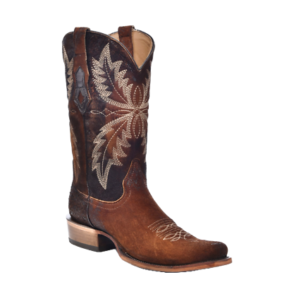Corral Men's Chocolate Embroidery Narrow Square Toe Boots C4023 | eBay