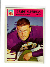 1966 PHILADELPHIA FOOTBALL # 106 GRADY ALDERMAN NICE CARD