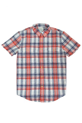 Sleeve Button-Down Linen Blend Shirt 