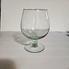 Vintage Green Glass Large Brandy Snifter Sea Glass Color Cocktail