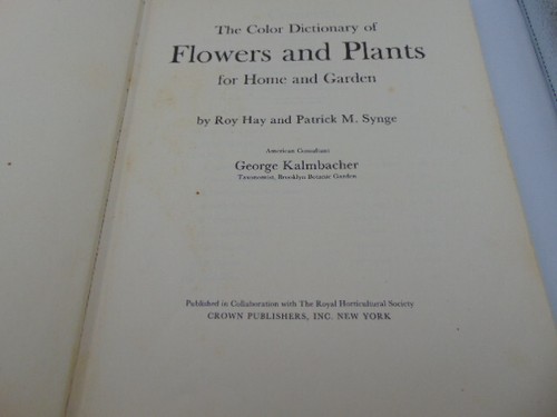 The Color Dictionary of Flowers & Plants for Home & Garden 1971 Hay & Synge HC - Bild 5 von 15