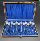 Set Of 12 Gorham Aesthetic Sterling Silver Demitasse Spoons Original Box No Mono