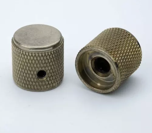 2pc Aged Brass Finish Guitar Bass Knobs For Fender,Ibanez,Washburn,Jackson,ESP