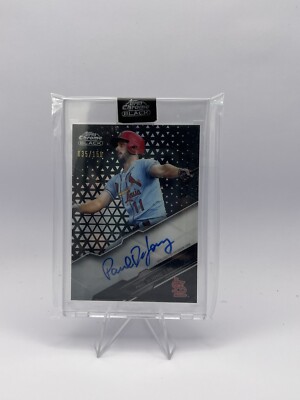 2020 Topps Chrome Black - Chrome Black Autographs Refractor Paul DeJong /150 