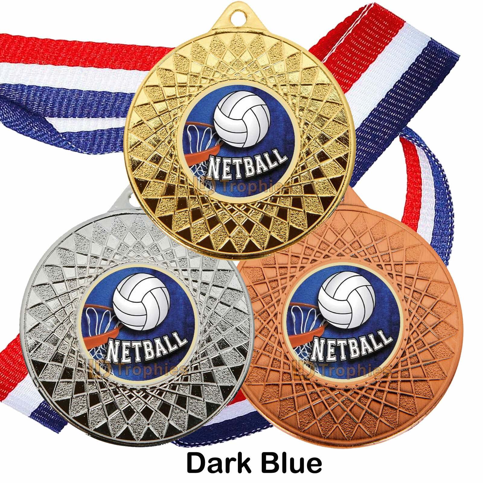 Netball Medals & Ribbons Packs, Netball Centres Award, Medals Packs 10 ...