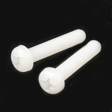 10/50/100pcs M5 White Plastic Nylon Round Pan Phillips Head Screws Bolts