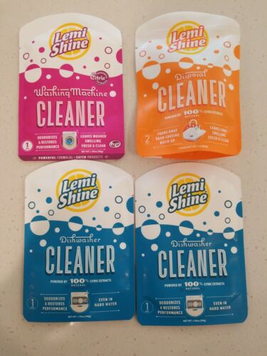FOUR Lemi Shine LOT dishwasher disposal washing machine NEW SEALED