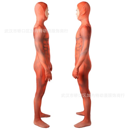 The Orange Muscle Jumpsuit Stage Show Cosplay Costume Bodysuit Halloween Adults - Picture 8 of 9