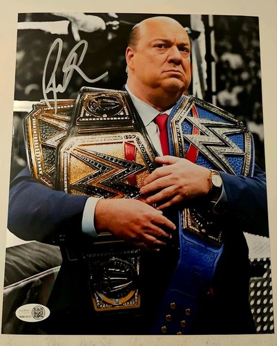 Paul Heyman signiertes WWE Wrestling METALL Foto ECW Legende JSA COA Brock Lesnar
