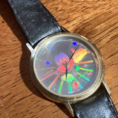 LORUS Disney Hologram Watch Women's Mickey Mouse Gold Tone V515-8A00