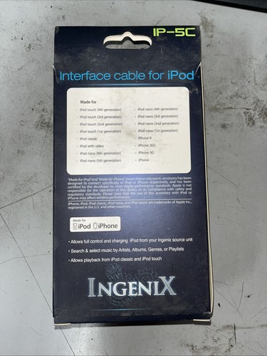 NEU Power Acoustik IP-5C Full Control iPod Kabel für INGENIX Quellgeräte - Bild 2 von 4