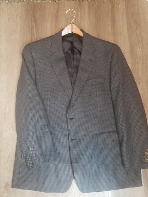 Lauren Ralph Lauren Blue Plaid Wool Sports Coat Size 48R Blazer Jacket