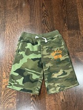 Boy's Kid's Gap Green Camouflage Camo Sweat Shorts Size Large 10